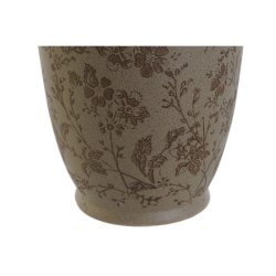 Vas Home ESPRIT Brun Grn Stengods Lv av en vxt 13 x 13 x 35 c