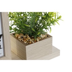 Fotoram Home ESPRIT Naturell Tr� MDF Skandinavisk 25 x 7 x 19 cm