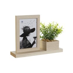 Fotoram Home ESPRIT Naturell Tr� MDF Skandinavisk 25 x 7 x 19 cm