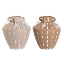 Vas Home ESPRIT Brun Ljusbrun Keramik Kolonial Frans 15,5 x 15,5