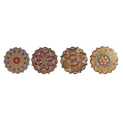 Bordsunderlgg Home ESPRIT Kork Dolomite 20 x 20 x 1 cm (4 antal