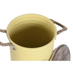 Dekorativ dunk Home ESPRIT Gul Grn Gr Mrkbrun Metall Paulowni