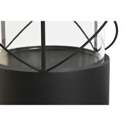Ljusstakar Home ESPRIT Svart Metall Glas 24,5 x 24,5 x 46 cm (2