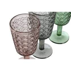 Glasset Home ESPRIT Svart Rd Grn Glas 285 ml (6 antal)