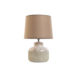 Bordslampa Home ESPRIT Brun Beige Stengods 50 W 220 V 30 x 30 x