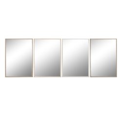 Vggspegel Home ESPRIT Vit Brun Beige Gr Glas polystyren 63,3 x
