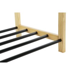 Skostll Home ESPRIT Svart Naturell 80 x 31 x 32 cm