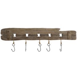 Vggmonterad rockhngare Home ESPRIT Naturell Metall Paulowniatr