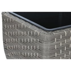 Set med planteringskrl Home ESPRIT polypropen Rattan 40 x 40 x