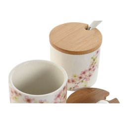 Sockerstrare Home ESPRIT Vit Rosa Lila Bambu Dolomite 7,5 x 7,5