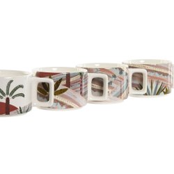 Set med kaffekoppar Home ESPRIT Beige Rosa Terrakota n Lila Meta
