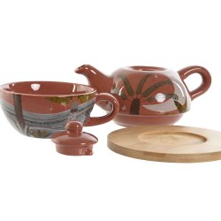 Tekanna Home ESPRIT Vit Beige Terrakota n Ljusrosa Dolomite 750