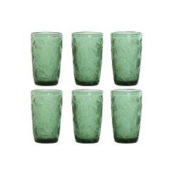 Glasset Home ESPRIT Gr�n Glas Med relief 370 ml (6 antal)