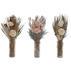 Bunt Home ESPRIT Multicolour Naturell Glas Torkad blomma 20 x 10