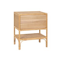Nattduksbord Home ESPRIT Brun Rattan 47 x 30 x 55 cm