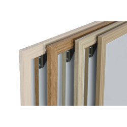 Vggspegel Home ESPRIT Vit Brun Beige Gr 66 x 2 x 92 cm (4 anta