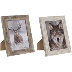 Fotoram Home ESPRIT Vit Naturell Aluminium Glas polystyren Scand