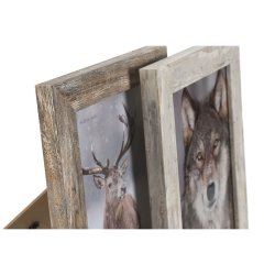 Fotoram Home ESPRIT Vit Naturell Glas polystyren Skandinavisk 19
