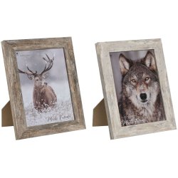 Fotoram Home ESPRIT Vit Naturell Glas polystyren Skandinavisk 19