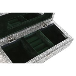 Smyckeskrin Home ESPRIT Grn Silvrig Tr Aluminium 22,5 x 10 x 6