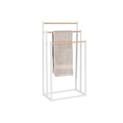 Handdukshngare golvmodell Home ESPRIT Vit Naturell Metall Bambu
