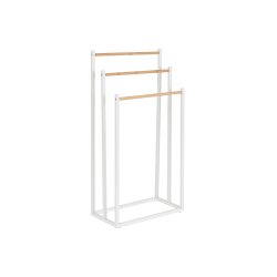 Handdukshngare golvmodell Home ESPRIT Vit Naturell Metall Bambu