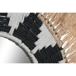 Vggspegel Home ESPRIT Vit Svart Naturell Tropiskt 50 x 3 x 50 c