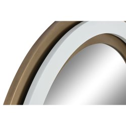 Vggspegel Home ESPRIT Vit Gyllene 108 x 5,5 x 108 cm