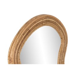 Vggspegel Home ESPRIT Naturell Glas Rattan Urban 49 x 2,5 x 118