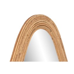 Vggspegel Home ESPRIT Naturell Glas Rattan Urban 71 x 2,5 x 120