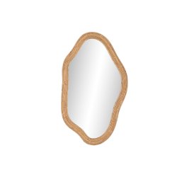Vggspegel Home ESPRIT Naturell Glas Rattan Urban 71 x 2,5 x 120