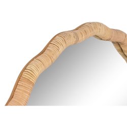 Vggspegel Home ESPRIT Naturell Scandi 80 x 4,5 x 80 cm