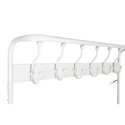 Kldhngare med hylla Home ESPRIT Vit Metall Loft 110 x 36 x 186