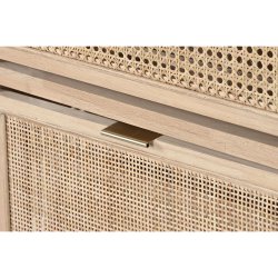 Skostll Home ESPRIT Gyllene Naturell Rattan Grantr Tropiskt 70