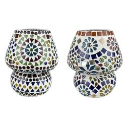 Bordslampa Home ESPRIT Multicolour Aluminium Glas 220 V 13 x 13