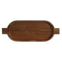Snacksbricka Home ESPRIT Naturell Akaciatr 48,5 x 18 x 3,5 cm
