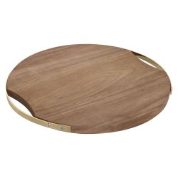 Skrbrda Home ESPRIT Gyllene Naturell Metall Akaciatr 32,3 x 3