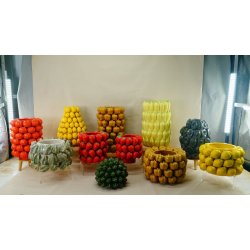 Vas Home ESPRIT Gul Keramik Stengods Tropiskt 25 x 25 x 38 cm