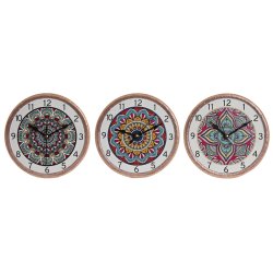 bordsklocka Home ESPRIT Multicolour Mandala Mosaik (3 antal)