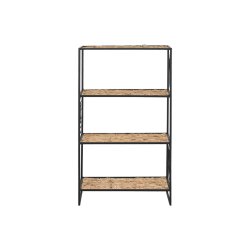 Bokhylla Home ESPRIT Svart Metall Fibrer 50 x 25 x 88 cm