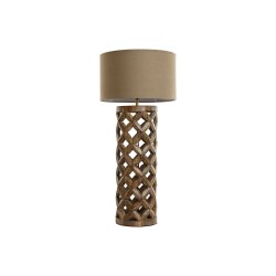 Bordslampa Home ESPRIT Beige Naturell Mangotr 50 W 220 V 35,5 x