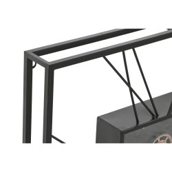 Vggklocka Home ESPRIT Svart Gyllene Metall Glas 80 x 8 x 80 cm