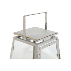 Lyktsats Home ESPRIT Vit Gyllene Metall Glas Modern 26 x 26 x 38