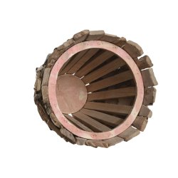 Set med planteringskrl Home ESPRIT Brun Paulowniatr 35 x 35 x