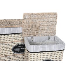 Tvttkorg Home ESPRIT Vit Brun Svart Gr Naturell vide Shabby Ch
