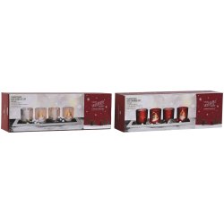 Jul-ljusstake Home ESPRIT Vit Rd 40 X 9 X 13,5 cm (5 Delar) (2