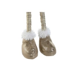 Julgranskula Home ESPRIT Vit Beige Gnom 30 x 20 x 58 cm (2 antal