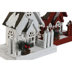Julgranskula Home ESPRIT Vit Rd 27 x 18 x 56 cm (2 antal)