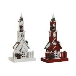 Julgranskula Home ESPRIT Vit Rd 27 x 18 x 56 cm (2 antal)