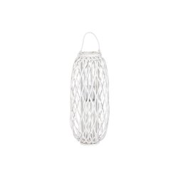 Ljusstakar Home ESPRIT Vit vide Glas 34 x 34 x 80 cm